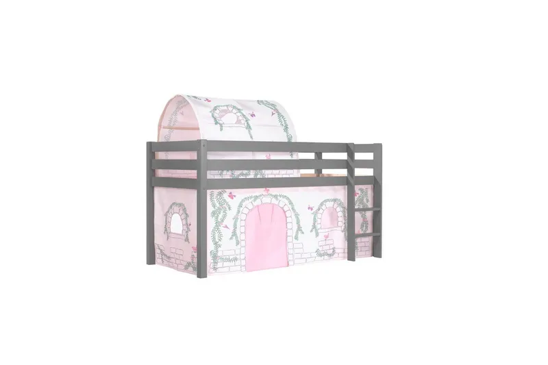 Middelseng med gardin Pino Birdy Grå, Grå, Uten sklie, Birdy, Ingen lommer, Grå, Grå, Uten sklie, Birdy, Ingen lommer