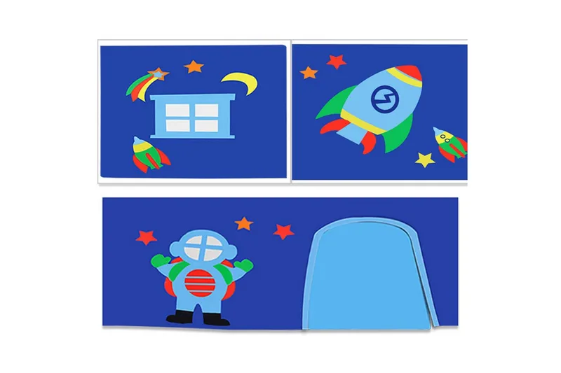 Middelseng med gardin Pino Astro Naturlig, Naturlig, Med sklie, Uten tunnel, 3 - Naturlig, Naturlig, Med sklie, Uten tunnel, 3 - Møbler - Barnemøbler - Barneseng & Juniorseng - Loftseng barn