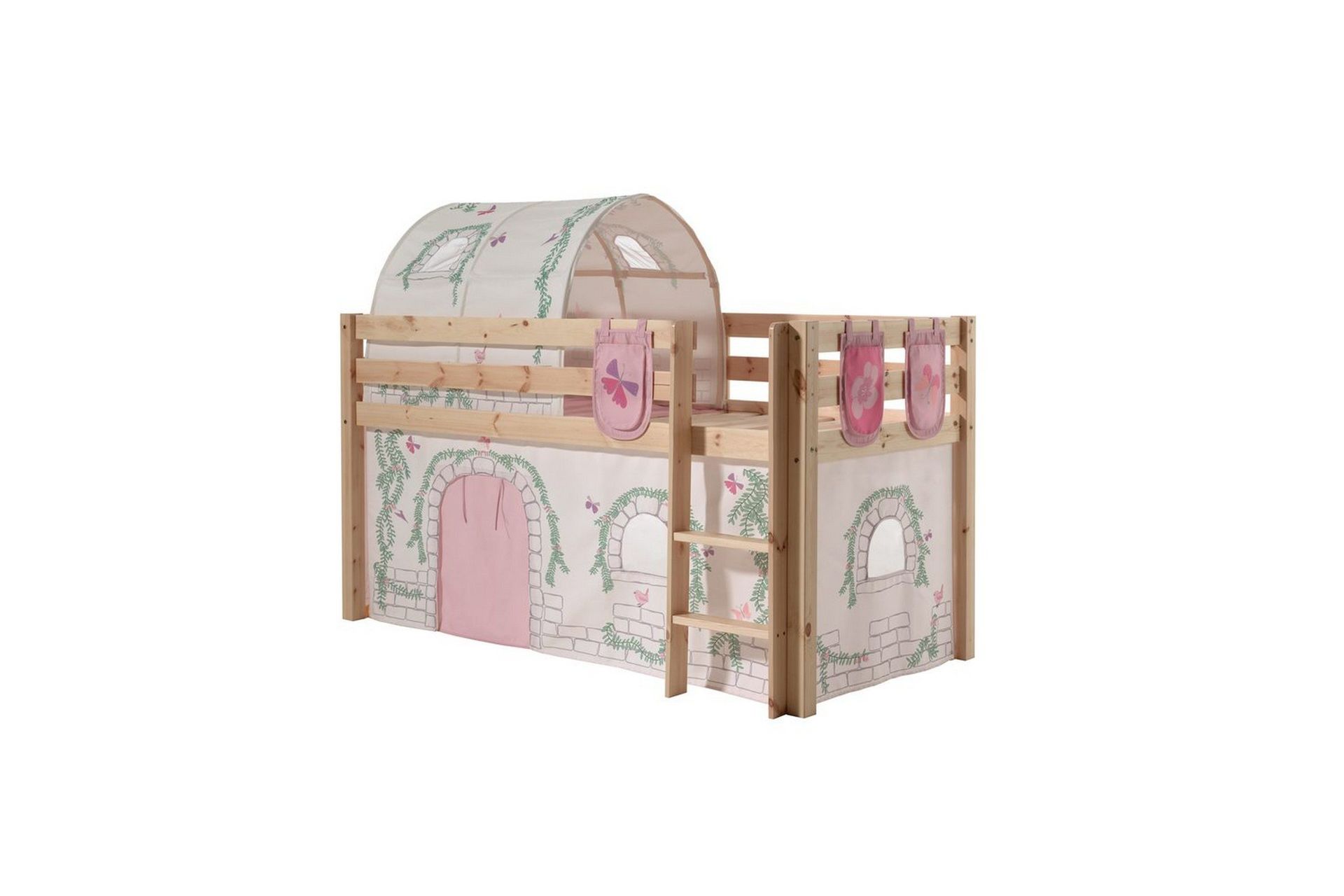 Middelseng med gardin Pino Birdy Naturlig, Naturlig, Uten sklie, Birdy, 3 - Naturlig, Naturlig, Uten sklie, Birdy, 3