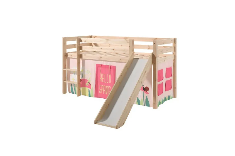 Middelseng med gardin Pino Spring Naturlig, Naturlig, Med sklie, Uten tunnel, Uten lommer, Naturlig, Naturlig, Med sklie, Uten tunnel, Uten lommer