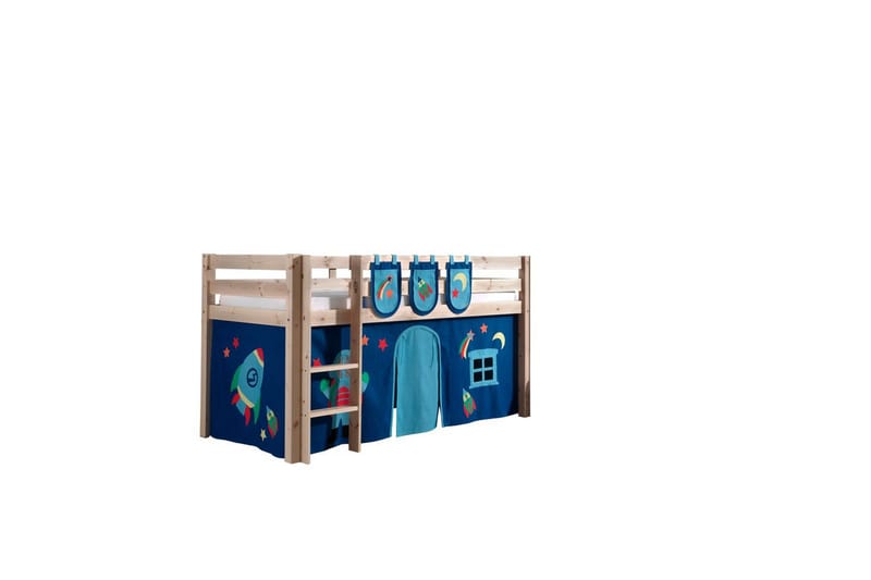 Middelseng med gardin Pino Astro Naturlig, Naturlig, Uten sklie, Uten tunnel, 3, Naturlig, Naturlig, Uten sklie, Uten tunnel, 3