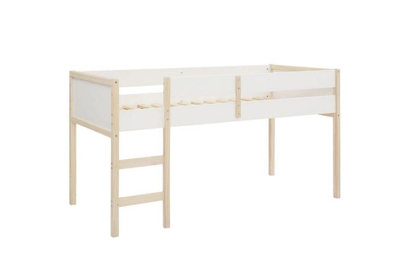 Midsleeper Square Line Hvit - Hvit - Møbler - Barnemøbler - Barneseng & Juniorseng - Køyeseng barn