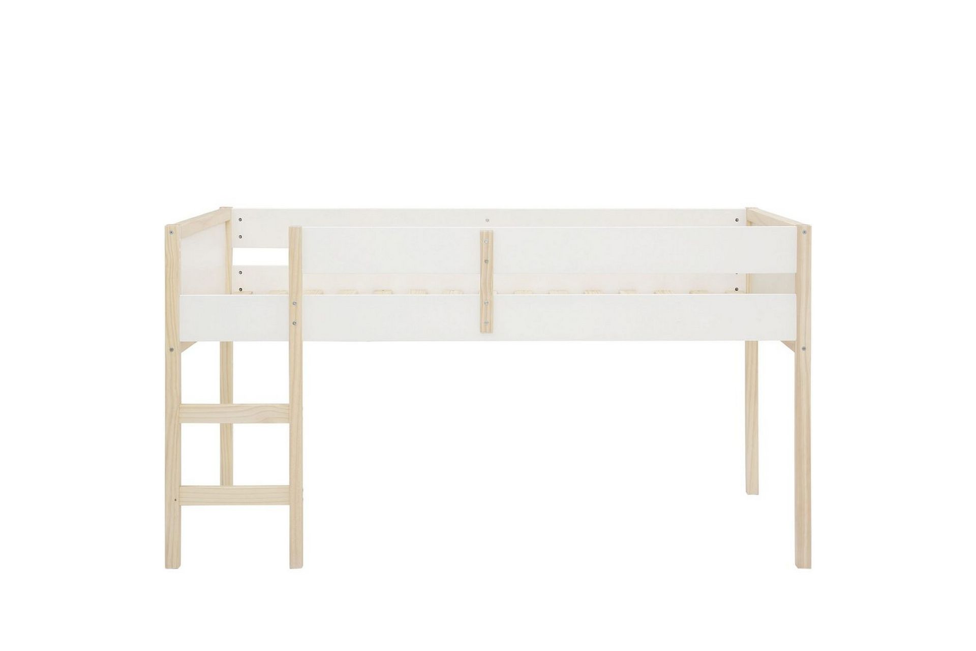 Midsleeper Square Line Hvit - Hvit - Møbler - Barnemøbler - Barneseng & Juniorseng - Køyeseng barn