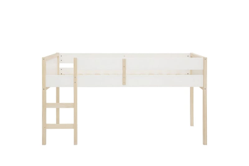 Midsleeper Square Line Hvit - Hvit - Møbler - Barnemøbler - Barneseng & Juniorseng - Køyeseng barn