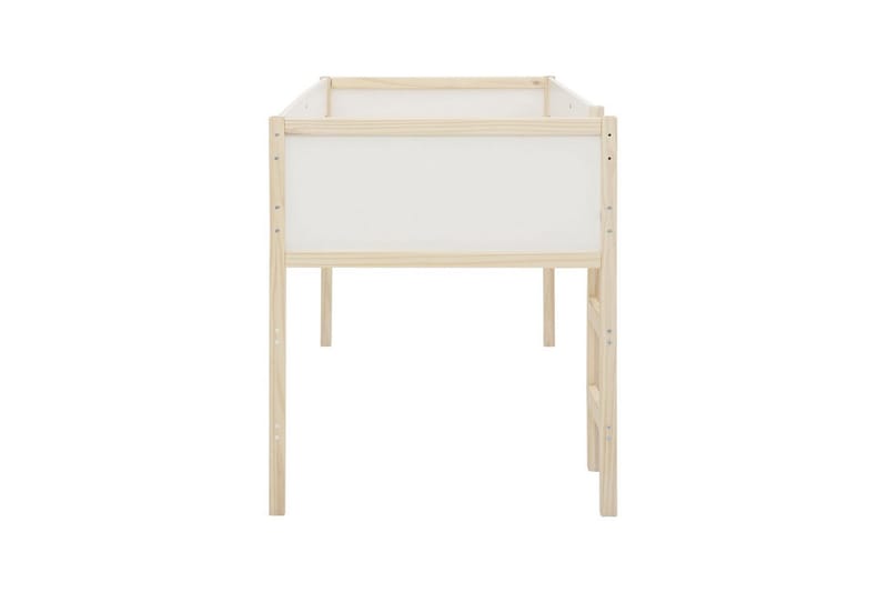 Midsleeper Square Line Hvit - Hvit - Møbler - Barnemøbler - Barneseng & Juniorseng - Køyeseng barn