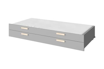 Pok Barneseng + madrass 200x83x32 cm - Lysegrå/HHvit - Møbler - Barnemøbler - Barneseng & Juniorseng