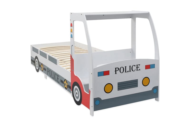 Politibil barneseng med skrivebord 90x200 cm - Barneseng & Juniorseng