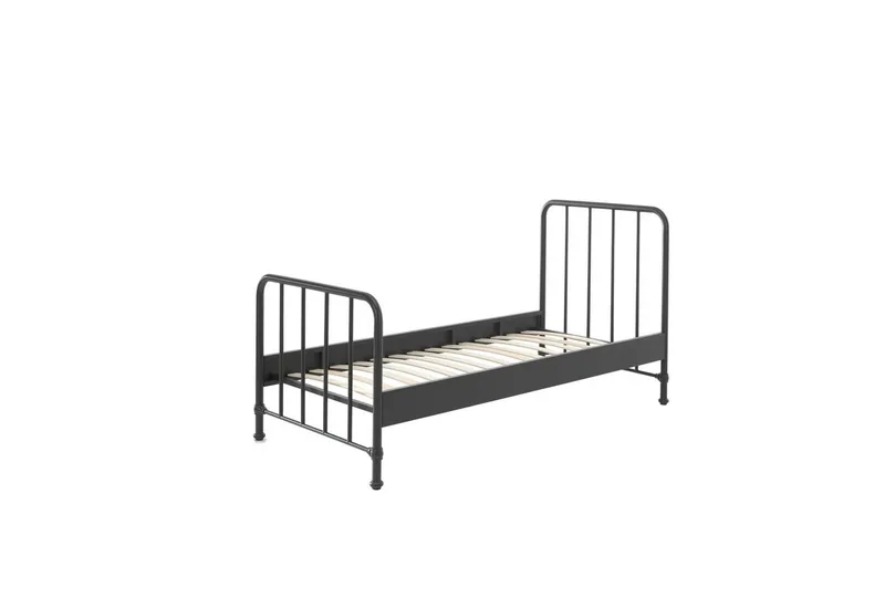 Seng Bronxx Svart, 90 x 200 cm - Svart, 90 x 200 cm - Møbler - Barnemøbler - Barneseng & Juniorseng