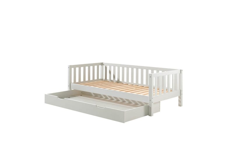 Seng Fritz med 1 skuff Hvit - Hvit - Møbler - Barnemøbler - Barneseng & Juniorseng