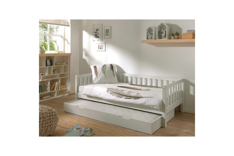 Seng Fritz med 1 skuff Hvit - Hvit - Møbler - Barnemøbler - Barneseng & Juniorseng
