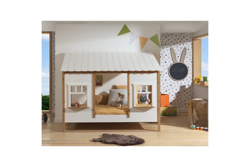 Seng Husseng Brun - Brun - Møbler - Barnemøbler - Barneseng & Juniorseng - Husseng