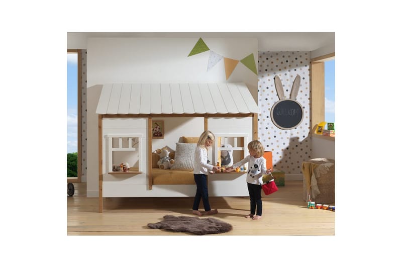 Seng Husseng Brun - Brun - Møbler - Barnemøbler - Barneseng & Juniorseng - Husseng