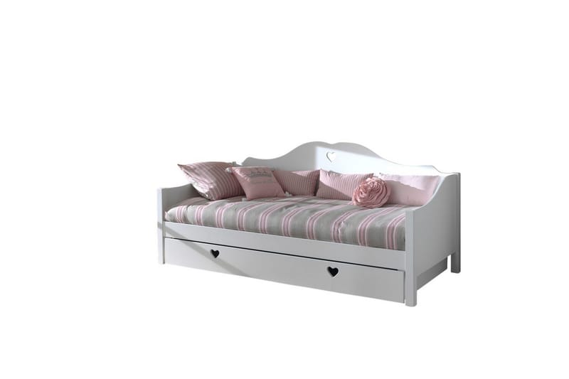 Seng med lamellbunn skuff Amori Hvit, undefined