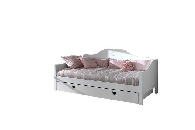 Seng med lamellbunn skuff Amori Hvit, undefined