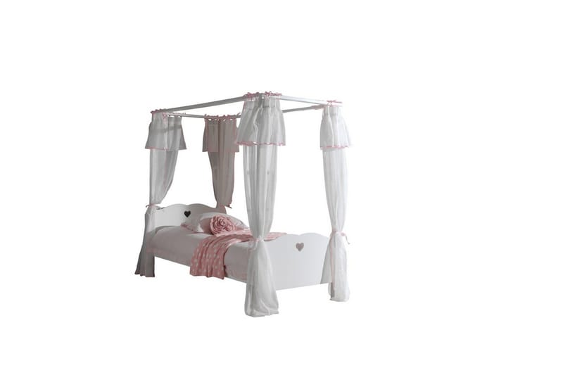 Seng med lamellbunn tekstilsett Amori Hvit, undefined