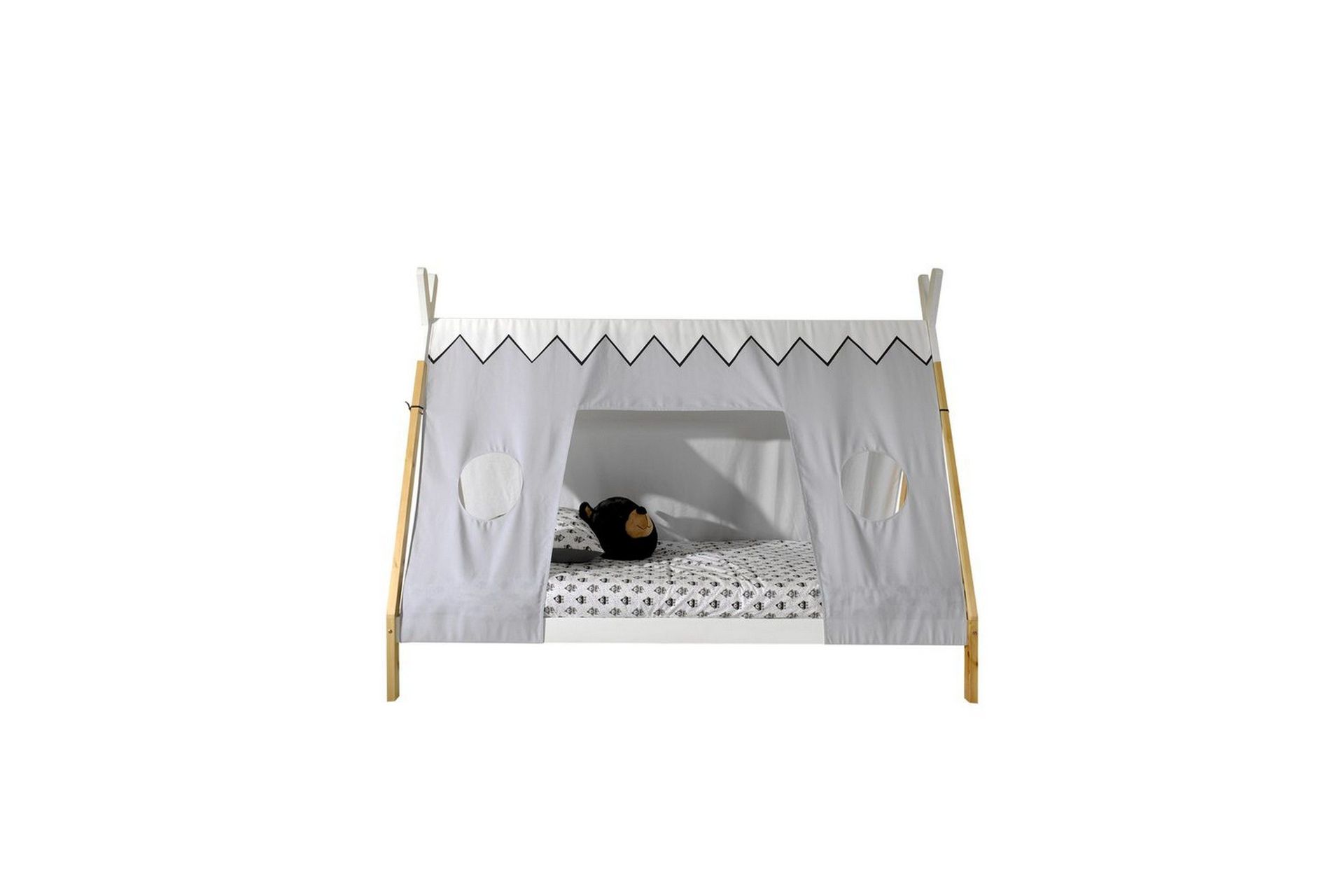 Seng med tekstiler Tipi 90x200 cm Med ben - Med ben