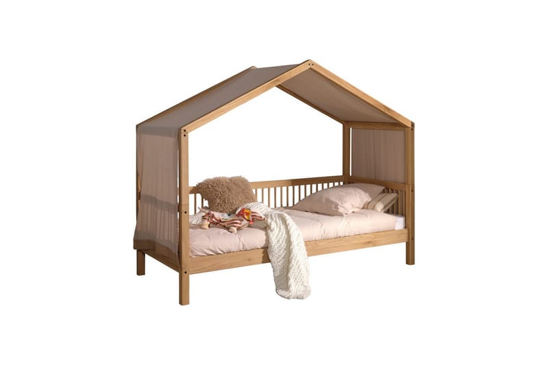 Seng med tekstilsett Forrest Eik - Eik - Møbler - Barnemøbler - Barneseng & Juniorseng - Husseng