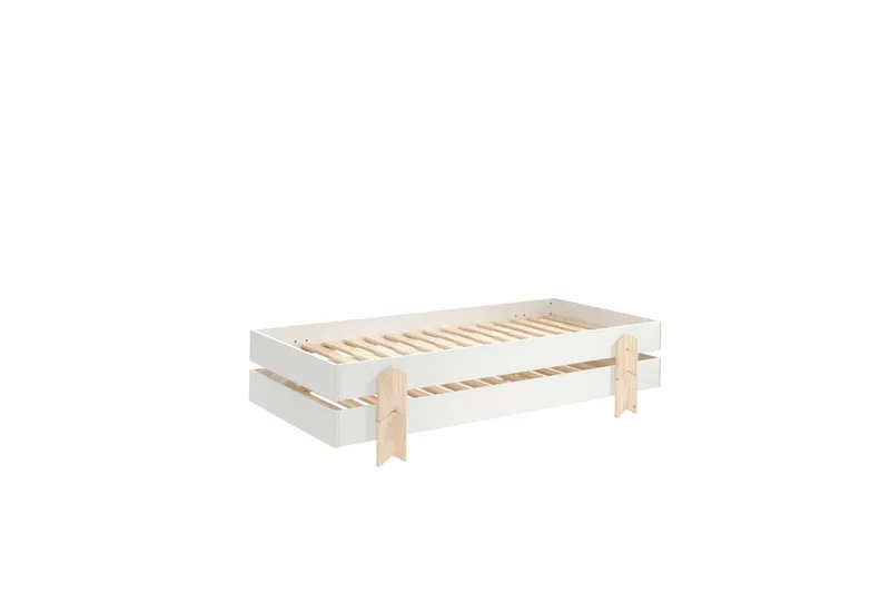 Seng Modulo med pilformede ben Hvit, 2 - Hvit, 2 - Møbler - Barnemøbler - Barneseng & Juniorseng