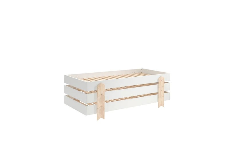 Seng Modulo med pilformede ben Hvit, 3 - Hvit, 3 - Møbler - Barnemøbler - Barneseng & Juniorseng