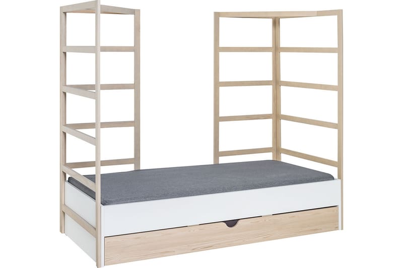 Seng Stige 90X200 hvit / furu - VOX - Møbler - Barnemøbler - Barneseng & Juniorseng