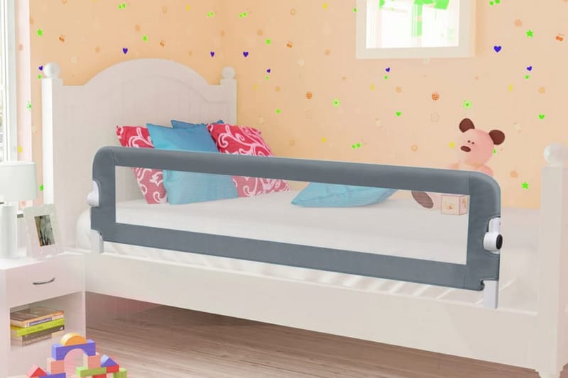 Sengehest småbarn grå 120x42 cm polyester - Møbler - Barnemøbler - Barneseng & Juniorseng