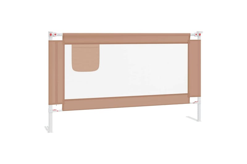 Sengehest småbarn gråbrun 140x25 cm stoff - Taupe - Møbler - Barnemøbler - Barneseng & Juniorseng