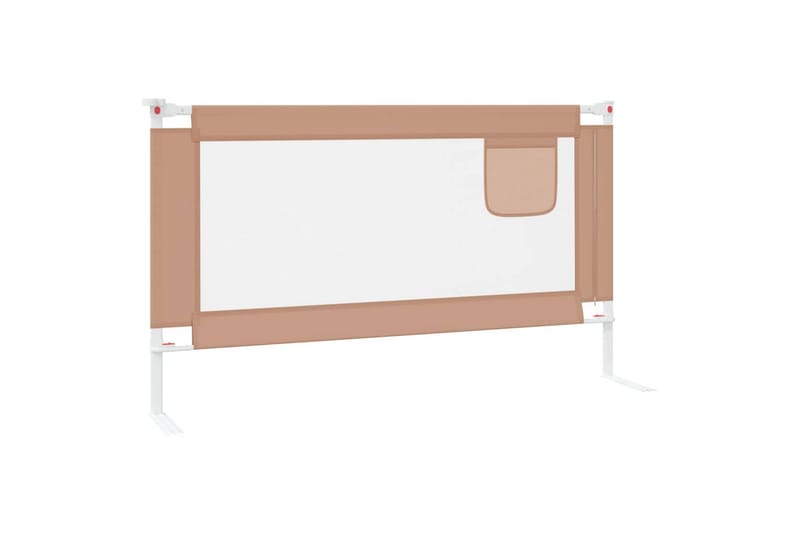 Sengehest småbarn gråbrun 140x25 cm stoff - Taupe - Møbler - Barnemøbler - Barneseng & Juniorseng