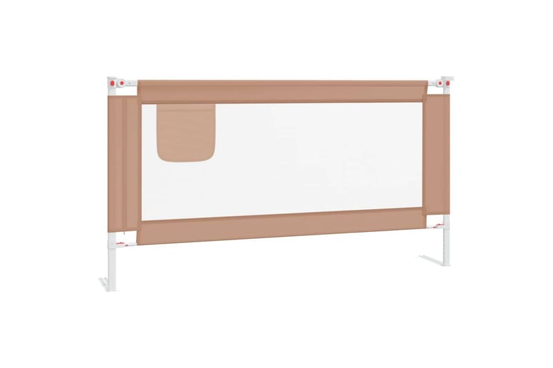 Sengehest småbarn gråbrun 160x25 cm stoff - Taupe - Møbler - Barnemøbler - Barneseng & Juniorseng