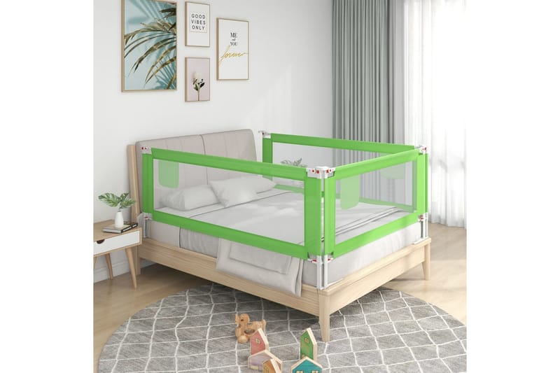 Sengehest småbarn grønn 150x25 cm stoff - grønn - Barneseng & Juniorseng - Sengehest