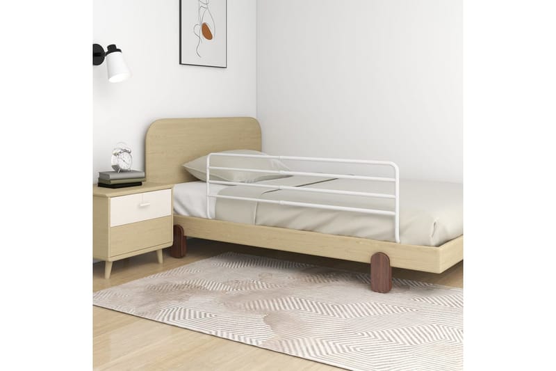Sengehest småbarn hvit (76-137)x55 cm jern - Hvit - Møbler - Barnemøbler - Barneseng & Juniorseng