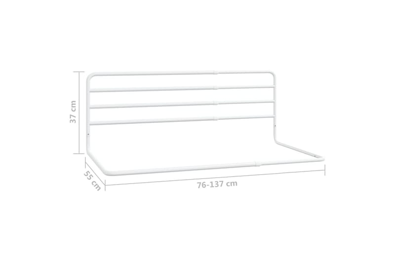 Sengehest småbarn hvit (76-137)x55 cm jern - Hvit - Møbler - Barnemøbler - Barneseng & Juniorseng