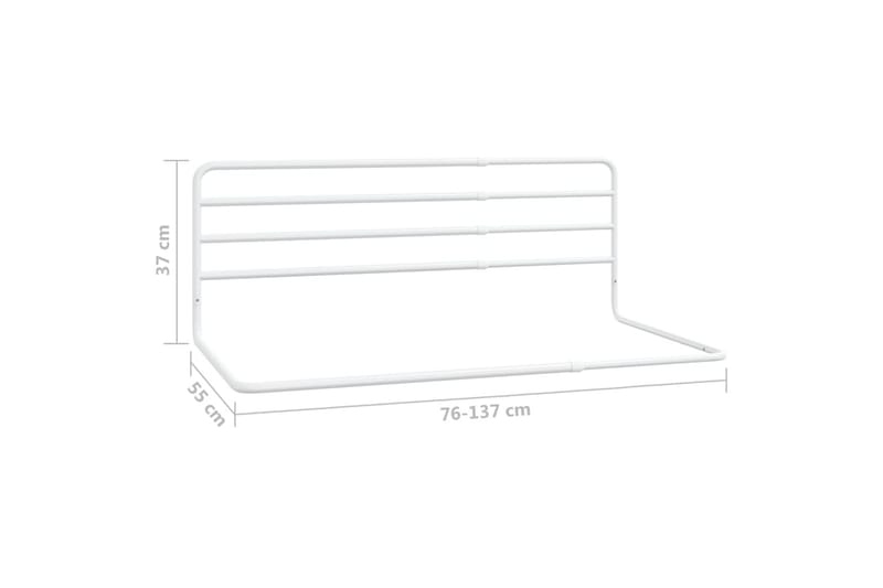 Sengehest småbarn hvit (76-137)x55 cm jern - Hvit - Barneseng & Juniorseng - Sengehest