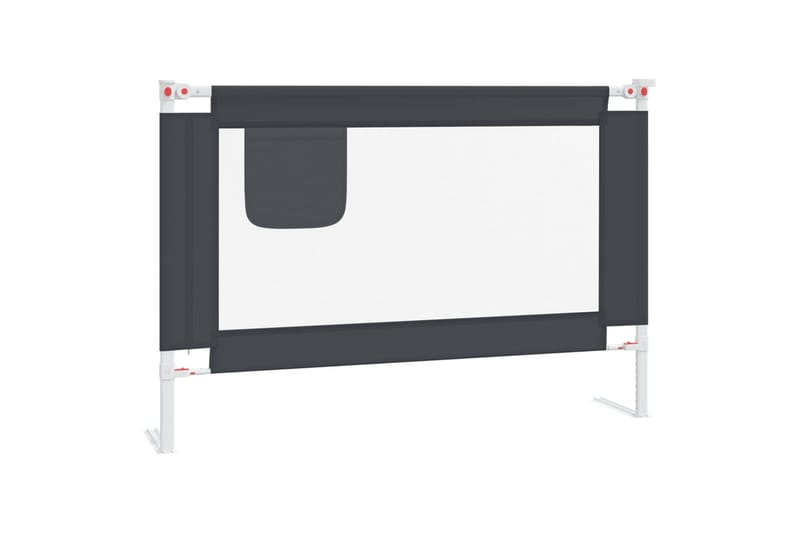 Sengehest småbarn mørkegrå 100x25 cm stoff - Grå - Møbler - Barnemøbler - Barneseng & Juniorseng