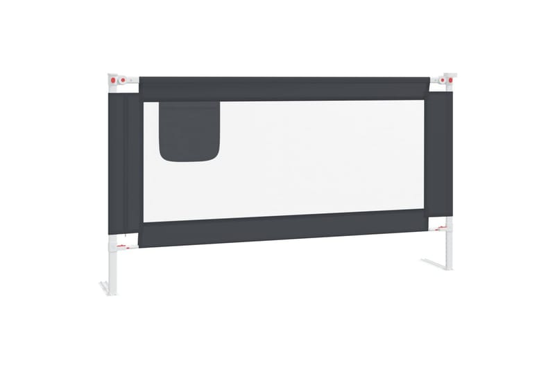 Sengehest småbarn mørkegrå 150x25 cm stoff - Grå - Møbler - Barnemøbler - Barneseng & Juniorseng