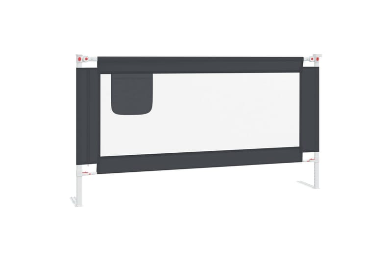 Sengehest småbarn mørkegrå 160x25 cm stoff - Grå - Møbler - Barnemøbler - Barneseng & Juniorseng