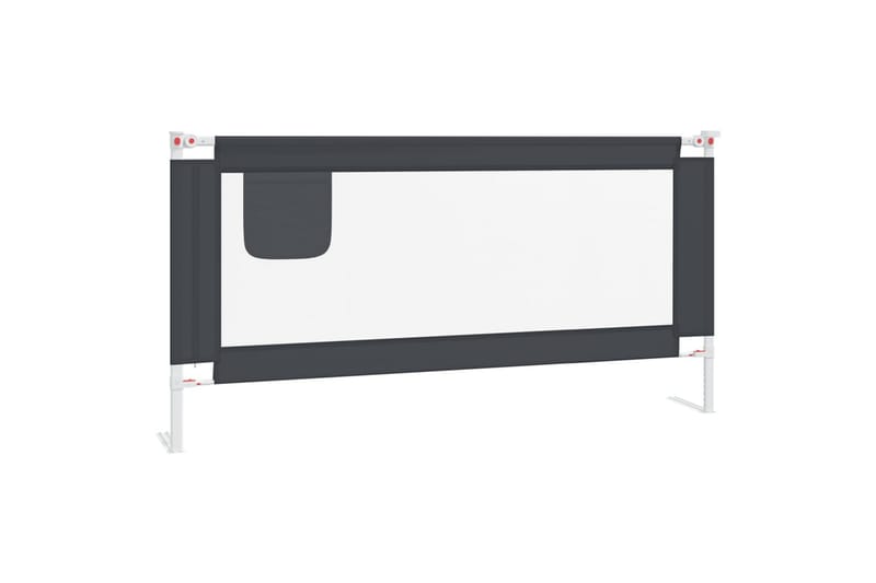 Sengehest småbarn mørkegrå 180x25 cm stoff - Grå - Møbler - Barnemøbler - Barneseng & Juniorseng