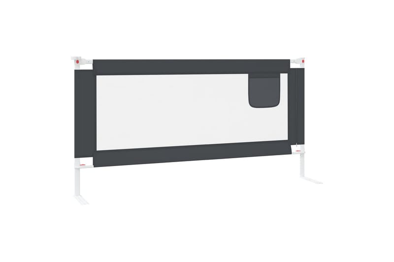 Sengehest småbarn mørkegrå 180x25 cm stoff - Grå - Møbler - Barnemøbler - Barneseng & Juniorseng