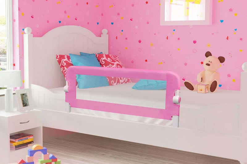 Sengehest småbarn rosa 120x42 cm polyester - Barneseng & Juniorseng - Sengehest