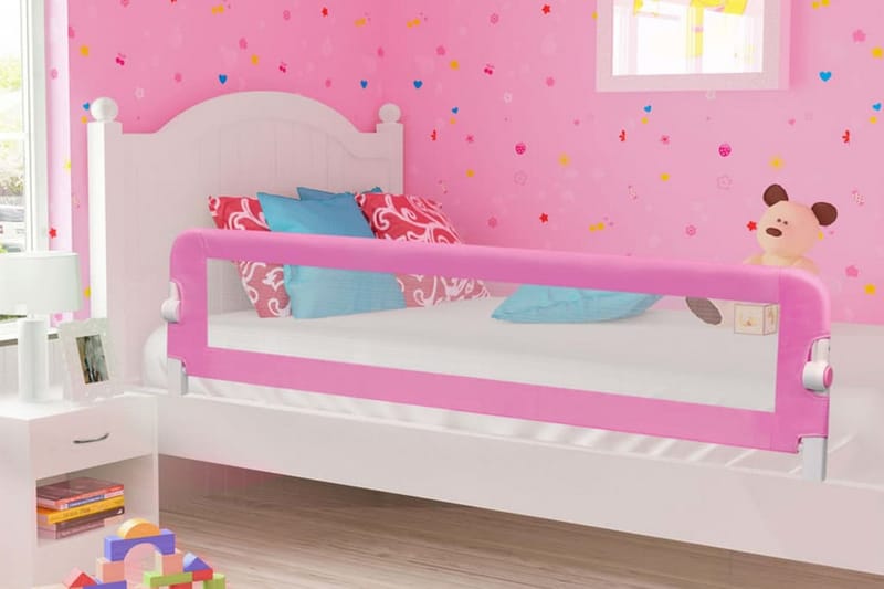Sengehest småbarn rosa 180x42 cm polyester - Møbler - Barnemøbler - Barneseng & Juniorseng