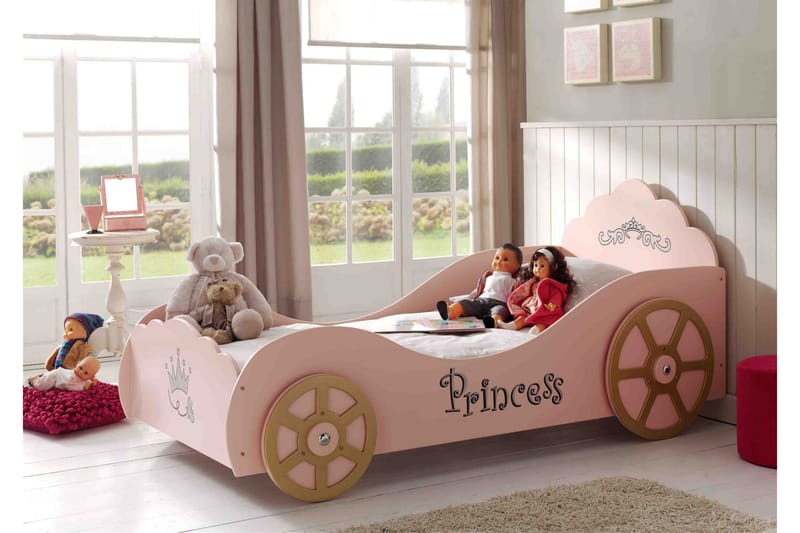 Toycaz Bilseng Prinsessa - Rosa - Møbler - Barnemøbler - Barneseng & Juniorseng