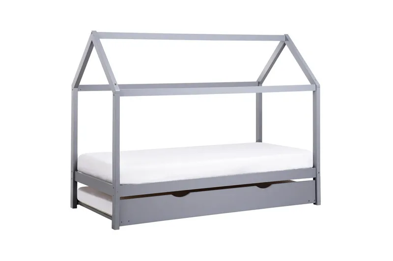 Uttrekkbar barneseng Crillon - Grå - Møbler - Barnemøbler - Barneseng & Juniorseng - Husseng