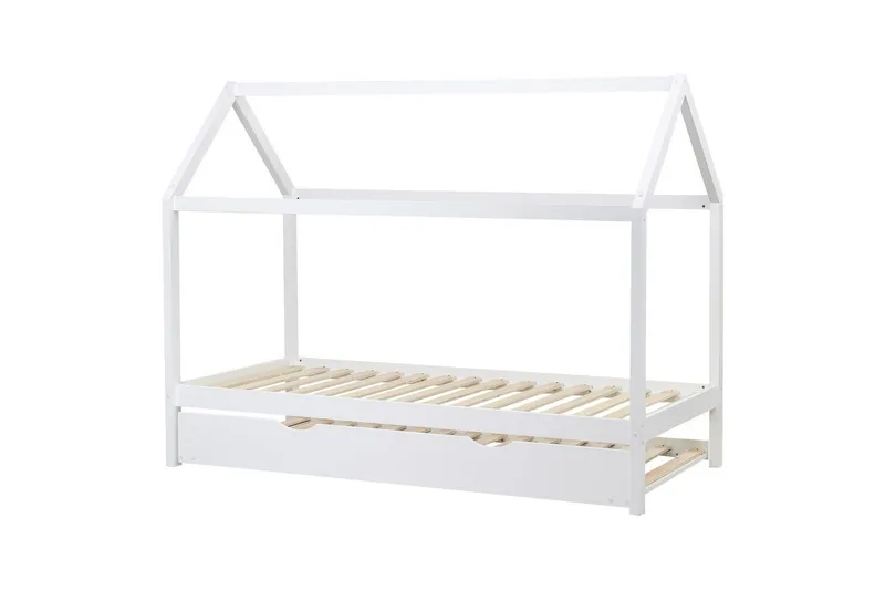 Uttrekkbar barneseng Crillon - Hvit - Møbler - Barnemøbler - Barneseng & Juniorseng - Husseng