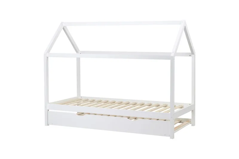Uttrekkbar barneseng Crillon - Hvit - Møbler - Barnemøbler - Barneseng & Juniorseng - Husseng