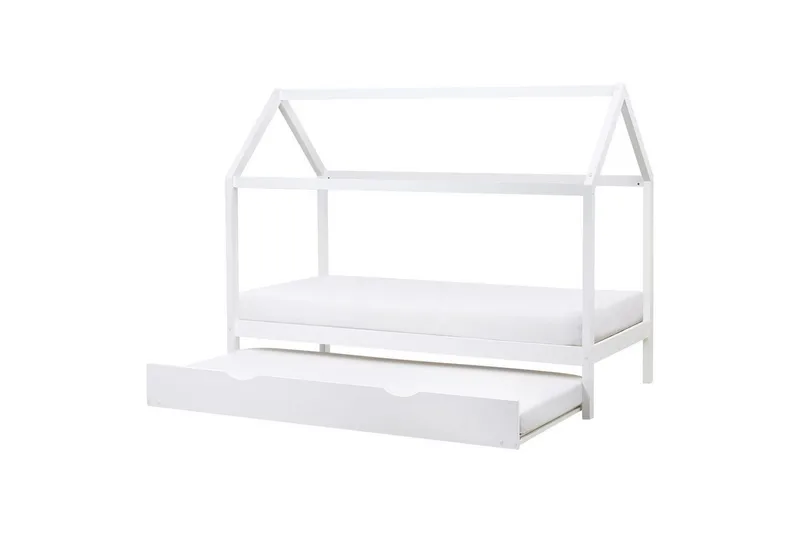 Uttrekkbar barneseng Crillon - Hvit - Møbler - Barnemøbler - Barneseng & Juniorseng - Husseng
