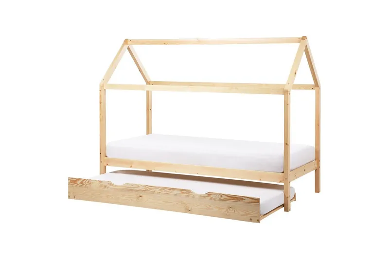 Uttrekkbar barneseng Crillon - Lyst tre - Møbler - Barnemøbler - Barneseng & Juniorseng - Husseng