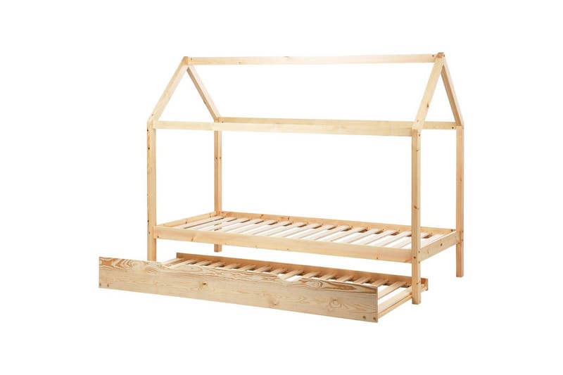 Uttrekkbar barneseng Crillon - Lyst tre - Møbler - Barnemøbler - Barneseng & Juniorseng - Husseng