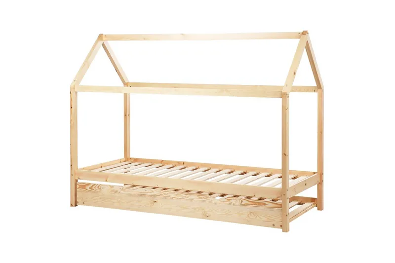 Uttrekkbar barneseng Crillon - Lyst tre - Møbler - Barnemøbler - Barneseng & Juniorseng - Husseng