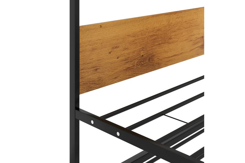 Uttrekkbar sengeramme svart metall 90x200 cm - Svart - Møbler - Barnemøbler - Barneseng & Juniorseng