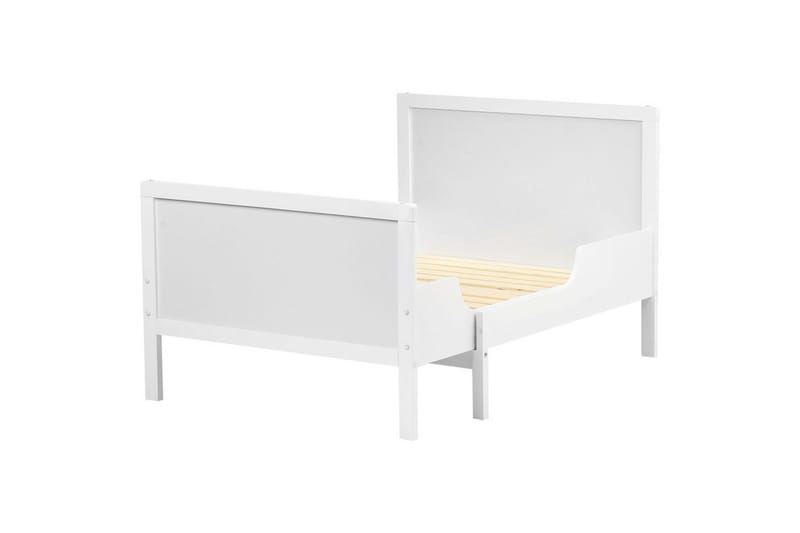 Uttrekkbar småbarnsseng Montigny - Hvit - Møbler - Barnemøbler - Barneseng & Juniorseng - Vokseseng