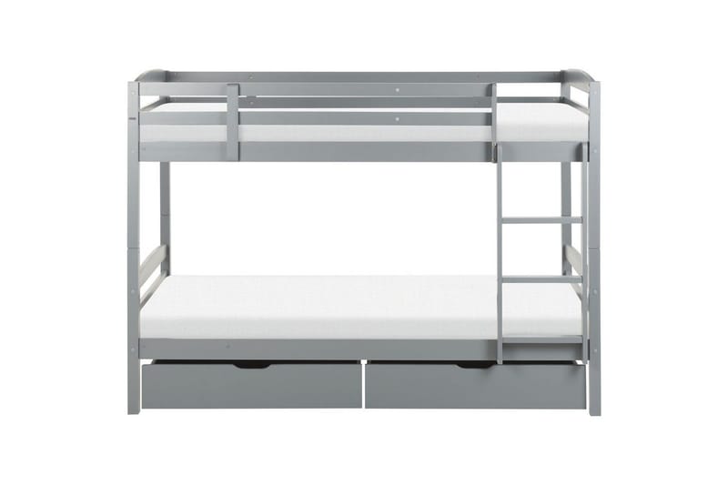 Våningssäng med lådor Beliani Regat med lådor Grå Grey - Møbler - Barnemøbler - Barneseng & Juniorseng - Køyeseng barn